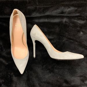 Stuart Weitzman Grey Suede Heels